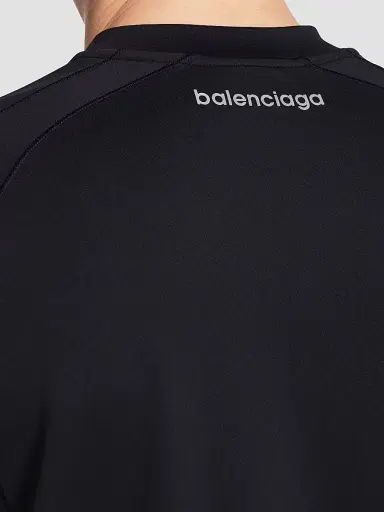 Balenciaga Men's Techwear Short Sleeve T-Shirt - Navy White - Size XXL | Thumbnail 5 Balenciaga Men's Techwear Short Sleeve T-Shirt - Navy White - Size XXL | Thumbnail 5