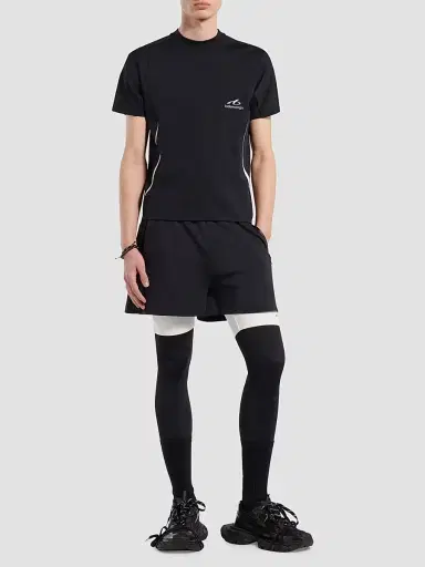 Balenciaga Men's Techwear Short Sleeve T-Shirt - Navy White - Size XXL | Thumbnail 6 Balenciaga Men's Techwear Short Sleeve T-Shirt - Navy White - Size XXL | Thumbnail 6