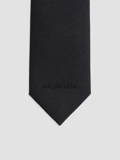 Balenciaga Men's Wool Solid Tie | Thumbnail 3 Balenciaga Men's Wool Solid Tie | Thumbnail 3