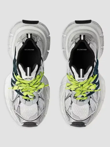 Balenciaga Men's 3XL Interlace Sneakers - Grey Neon Yellow - Size 13 | Thumbnail 4 Balenciaga Men's 3XL Interlace Sneakers - Grey Neon Yellow - Size 13 | Thumbnail 4