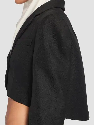 Balenciaga Women's Cropped Blazer - Black | Thumbnail 6