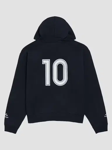 Balenciaga Men's Soccer Oversized Zip-Up Hoodie - Black - Size XXL | Thumbnail 2
