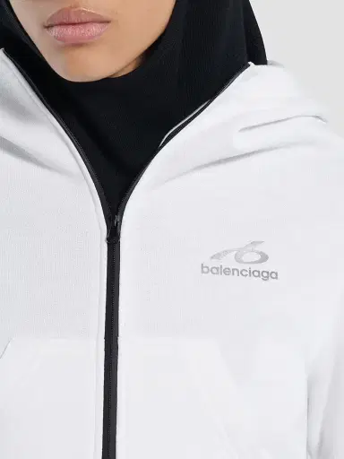 Balenciaga Women's Techwear Cocoon Hoodie - White - Size Large | Thumbnail 5 Balenciaga Women's Techwear Cocoon Hoodie - White - Size Large | Thumbnail 5