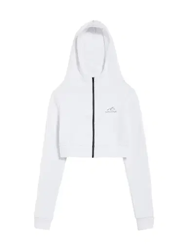 Balenciaga Women's Techwear Cocoon Hoodie - White - Size Large | Thumbnail 1 Balenciaga Women's Techwear Cocoon Hoodie - White - Size Large | Thumbnail 1