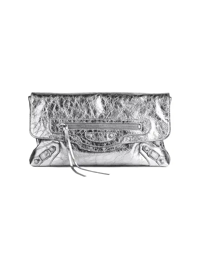 Balenciaga Women's Le City Clutch - Silver