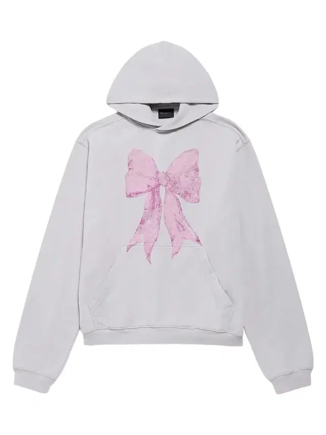 Balenciaga Women's Bow Medium Fit Hoodie - Dirty White
