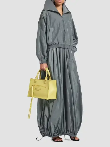 Balenciaga Women's Bodies High Collar Tracksuit Jacket - Elephant Grey - Size 4 | Thumbnail 2