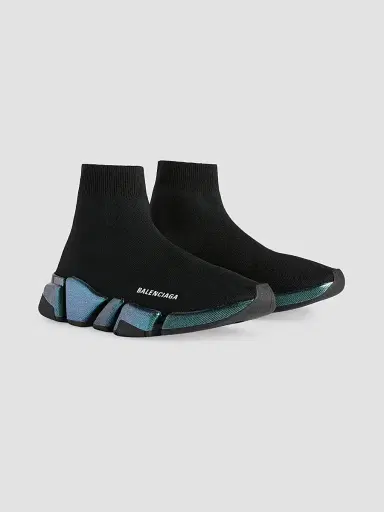 Balenciaga Men's Speed 2.0 Iridescent Sneakers - Black - Size 14 | Thumbnail 2 Balenciaga Men's Speed 2.0 Iridescent Sneakers - Black - Size 14 | Thumbnail 2
