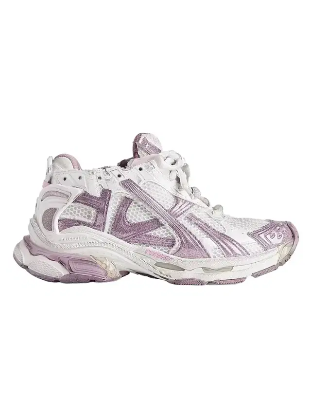 Balenciaga Women's Runner Glitter Sneakers - White Lilac Pink