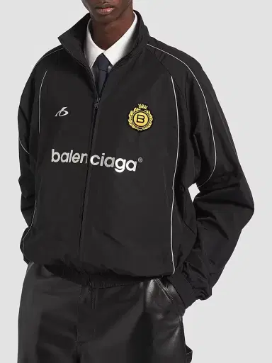 Balenciaga Men's Soccer Tracksuit Jacket - Black | Thumbnail 2