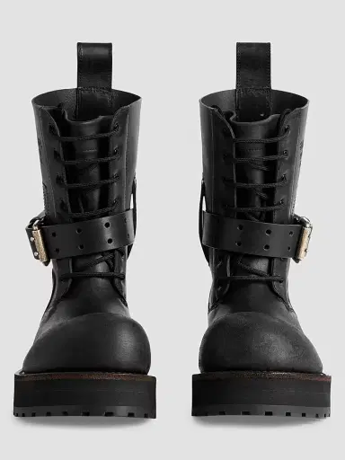 Balenciaga Men's Venom Lace-Up Boots - Black - Size 13 | Thumbnail 4