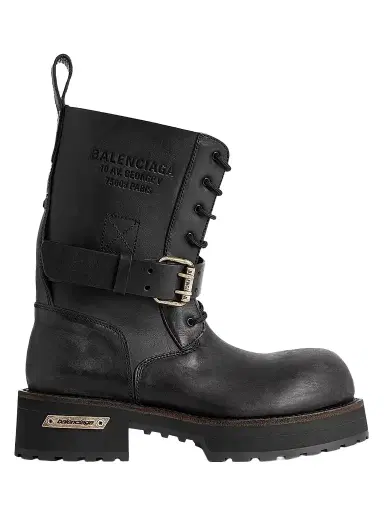 Balenciaga Men's Venom Lace-Up Boots - Black - Size 13 | Thumbnail 1