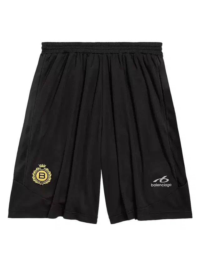 Balenciaga Men's Soccer Baggy Shorts - Black