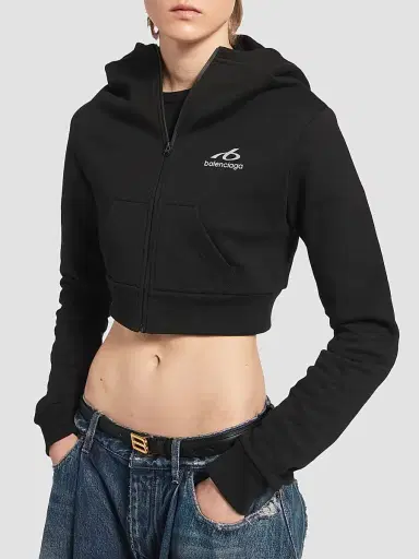 Balenciaga Women's Techwear Cocoon Hoodie - Black - Size Large | Thumbnail 2 Balenciaga Women's Techwear Cocoon Hoodie - Black - Size Large | Thumbnail 2
