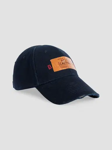 Balenciaga Men's Logo Baseball Cap - Navy - Size Small | Thumbnail 2 Balenciaga Men's Logo Baseball Cap - Navy - Size Small | Thumbnail 2