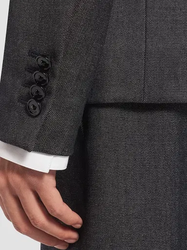Balenciaga Women's Double-Breasted Tailored Jacket - Dark Grey - Size 0 | Thumbnail 6