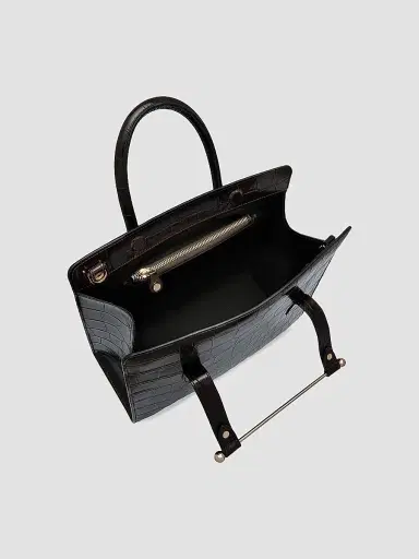 Strathberry Women's Midi Croc-Embossed Leather Tote Bag | Thumbnail 5 Strathberry Women's Midi Croc-Embossed Leather Tote Bag | Thumbnail 5