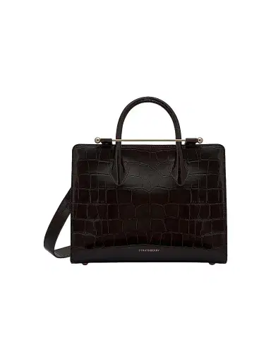 Strathberry Women's Midi Croc-Embossed Leather Tote Bag | Thumbnail 1 Strathberry Women's Midi Croc-Embossed Leather Tote Bag | Thumbnail 1