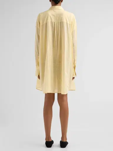 TOTEME Women's Cotton-Blend Long Summer Shirt - Buttercup - Size 12 | Thumbnail 3 TOTEME Women's Cotton-Blend Long Summer Shirt - Buttercup - Size 12 | Thumbnail 3