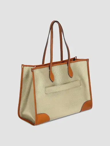 Bric's Men's Firenze Leather-Trim Tote Bag - Cream | Thumbnail 3