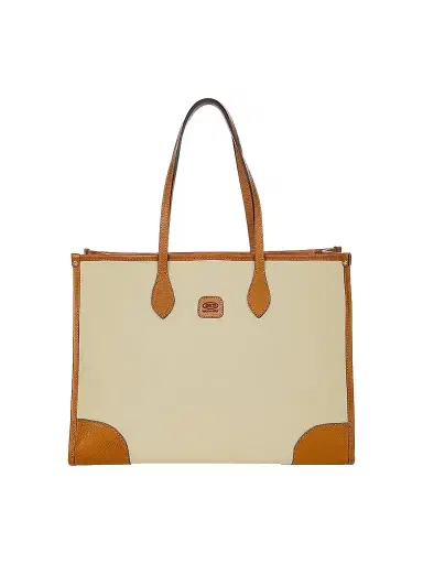 Bric's Men's Firenze Leather-Trim Tote Bag - Cream | Thumbnail 1