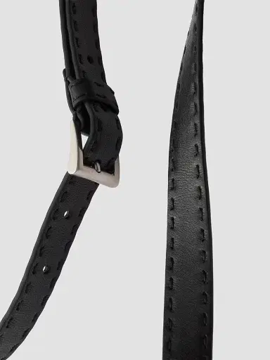 Prada Men's Antiqued Leather Belt | Thumbnail 2 Prada Men's Antiqued Leather Belt | Thumbnail 2