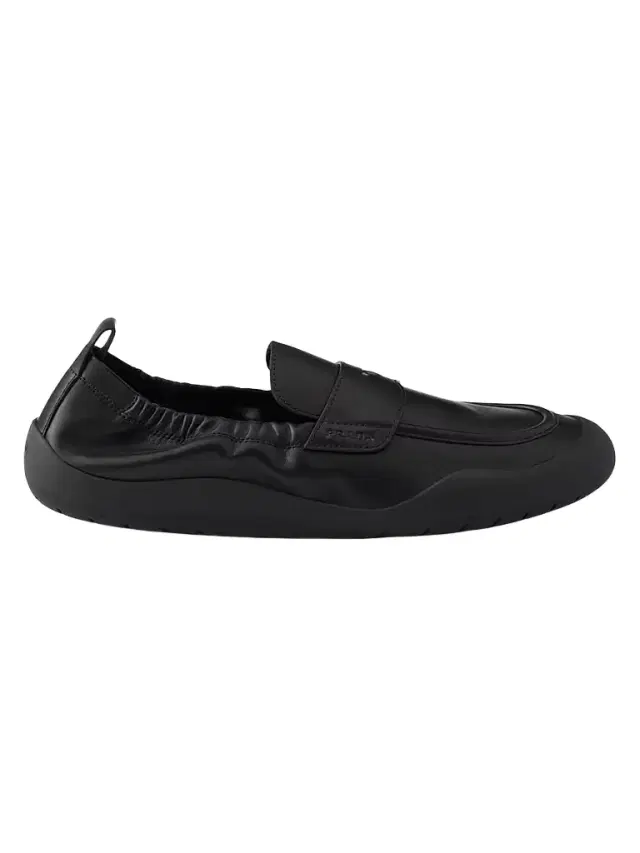 Prada Men's Speedrock Leather Loafers - Black