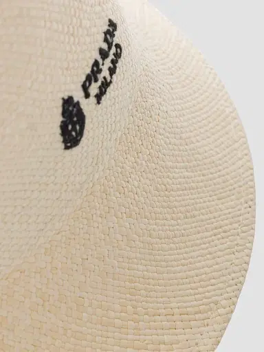 Prada Men's Panama Fabric Bucket Hat - Beige Khaki - Size Medium | Thumbnail 3 Prada Men's Panama Fabric Bucket Hat - Beige Khaki - Size Medium | Thumbnail 3