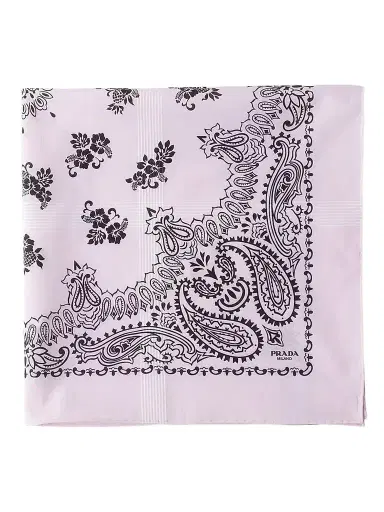 Prada Men's Printed Batiste Scarf | Thumbnail 1 Prada Men's Printed Batiste Scarf | Thumbnail 1