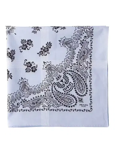 Prada Men's Printed Batiste Scarf | Thumbnail 1 Prada Men's Printed Batiste Scarf | Thumbnail 1