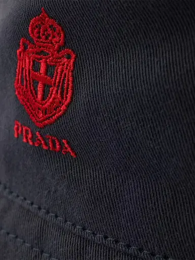 Prada Men's Old Gabardine Bucket Hat - Blue - Size XXL | Thumbnail 4 Prada Men's Old Gabardine Bucket Hat - Blue - Size XXL | Thumbnail 4