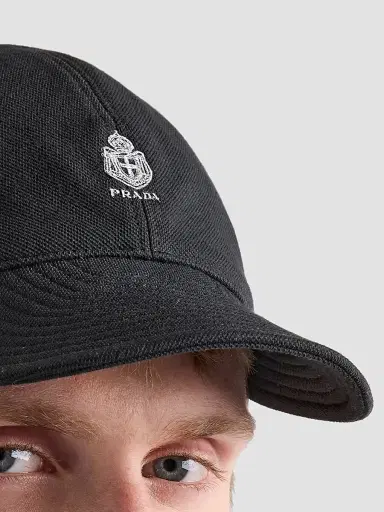 Prada Men's Old Piqué Baseball Cap | Thumbnail 2 Prada Men's Old Piqué Baseball Cap | Thumbnail 2