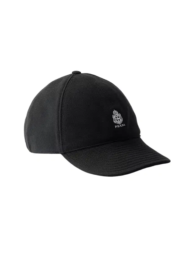 Prada Men's Old Piqué Baseball Cap - Black
