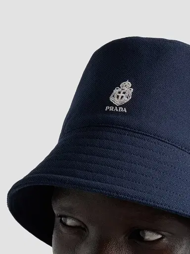 Prada Men's Old Piqué Bucket Hat | Thumbnail 3 Prada Men's Old Piqué Bucket Hat | Thumbnail 3