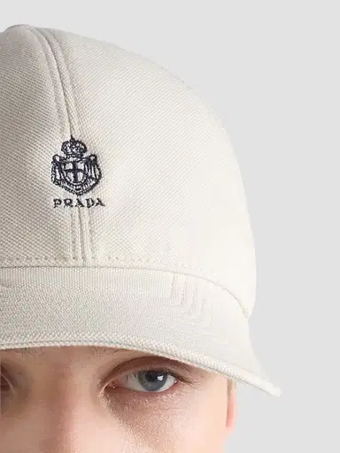Prada Men's Old Piqué Baseball Cap - Beige Khaki - Size XXL | Thumbnail 2 Prada Men's Old Piqué Baseball Cap - Beige Khaki - Size XXL | Thumbnail 2