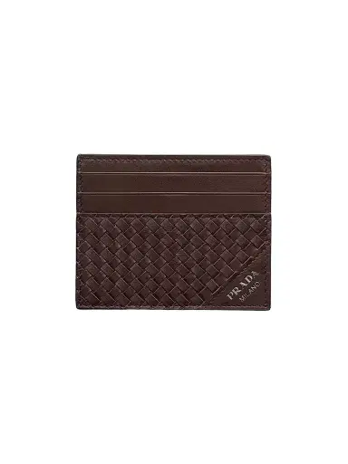 Prada Men's Leather Card Holder | Thumbnail 1 Prada Men's Leather Card Holder | Thumbnail 1