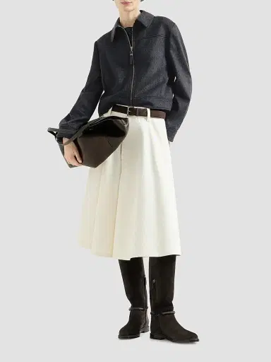 Brunello Cucinelli Women's Wool Flannel Outerwear Jacket | Thumbnail 6