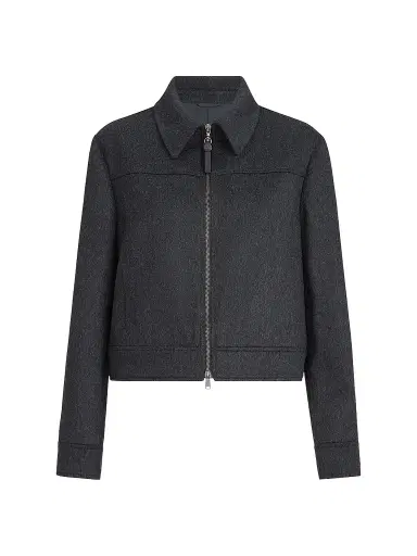 Brunello Cucinelli Women's Wool Flannel Outerwear Jacket | Thumbnail 1