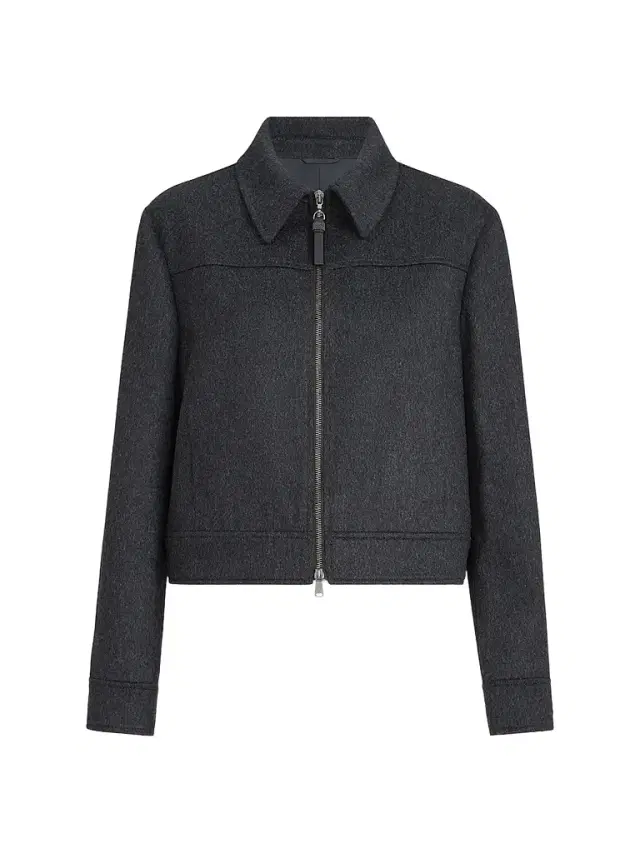 Brunello Cucinelli Women's Wool Flannel Outerwear Jacket - Anthracite