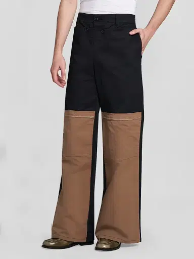 Marni Men's Contrast Trim Technical Gabardine Cargo Pants - Black - Size 34 | Thumbnail 4