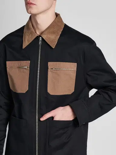 Marni Men's Gabardine Pocket Cargo Jacket - Black - Size 42 | Thumbnail 5