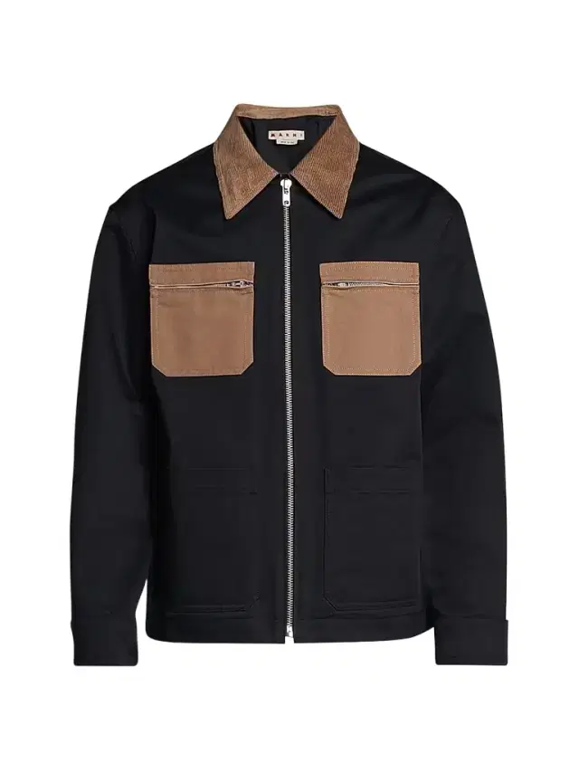Marni Men's Gabardine Pocket Cargo Jacket - Black
