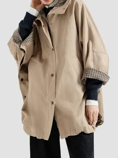 Brunello Cucinelli Women's Cotton and Linen Twill Hooded Outerwear Jacket with Monili | Thumbnail 2 Brunello Cucinelli Women's Cotton and Linen Twill Hooded Outerwear Jacket with Monili | Thumbnail 2