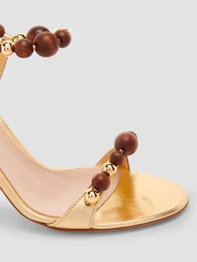 Gianvito Rossi Women's 95MM Beaded Leather Sandals | Thumbnail 5
