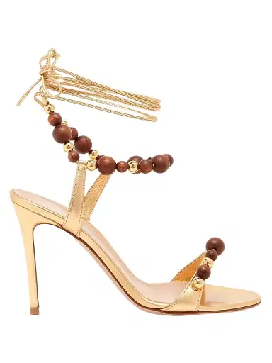 Gianvito Rossi Women's 95MM Beaded Leather Sandals | Thumbnail 1