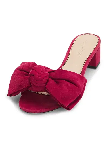 Cinq à Sept Women's Faith 40MM Bow-Detail Block-Heel Sandals - Berry Wine - Size 10.5 | Thumbnail 2 Cinq à Sept Women's Faith 40MM Bow-Detail Block-Heel Sandals - Berry Wine - Size 10.5 | Thumbnail 2