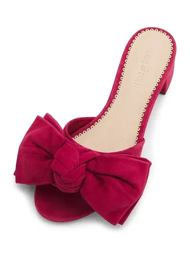 Cinq à Sept Women's Faith 40MM Bow-Detail Block-Heel Sandals - Berry Wine - Size 10.5 | Thumbnail 4 Cinq à Sept Women's Faith 40MM Bow-Detail Block-Heel Sandals - Berry Wine - Size 10.5 | Thumbnail 4