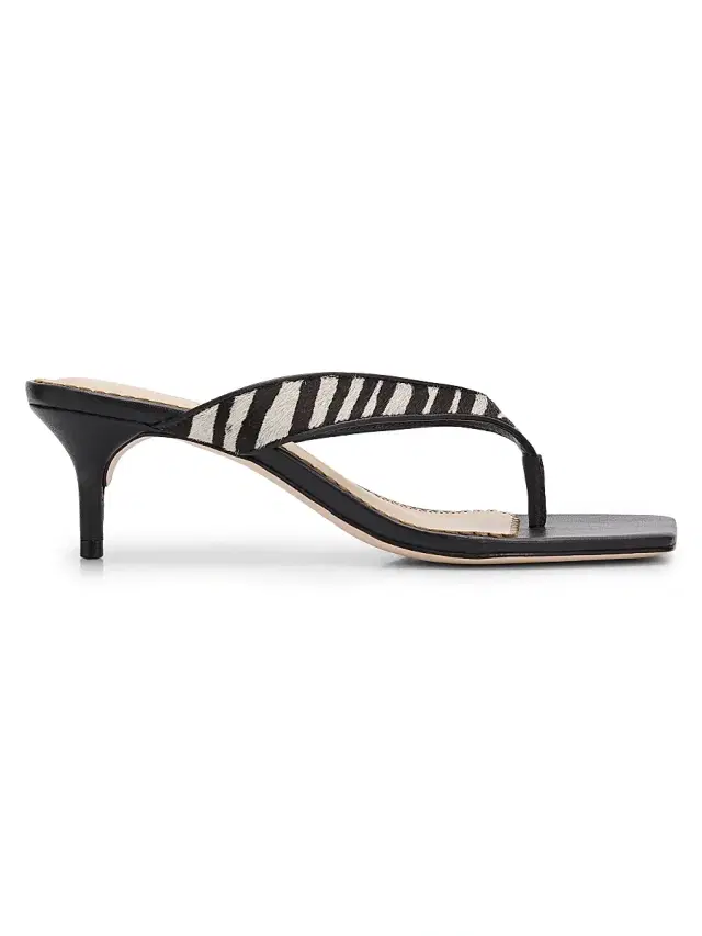 Cinq à Sept Women's Frankie 60MM Calf Hair Leather Sandals - Black