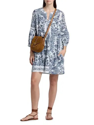 Johnny Was Women's Jaden Piped Yoke Tiered Minidress - Jaden | Thumbnail 2