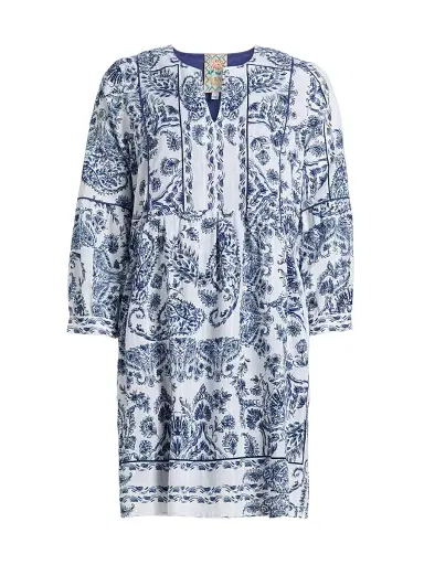 Johnny Was Women's Jaden Piped Yoke Tiered Minidress - Jaden | Thumbnail 1